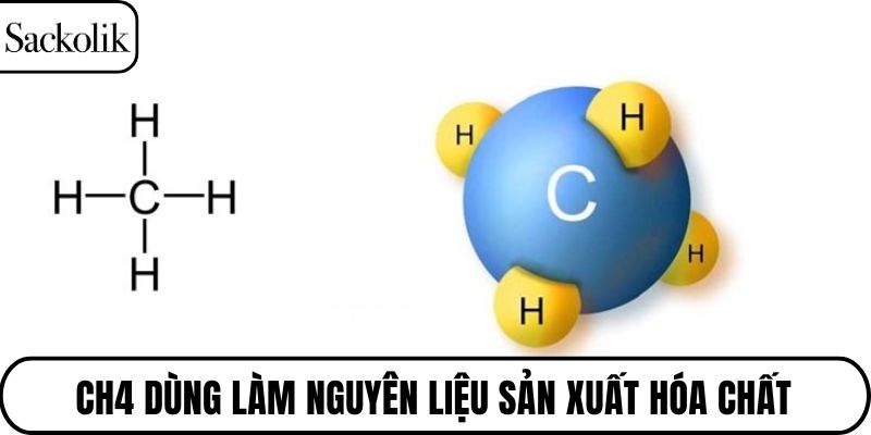 CH4 dùng làm nguyên liệu sản xuất hóa chất