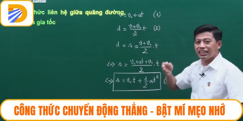 Công Thức Chuyển Động Thẳng - Bật Mí Mẹo Nhớ Tại Daigioca