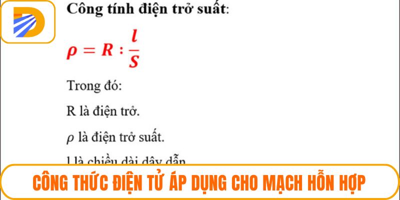 Công thức điện tử áp dụng cho mạch hỗn hợp
