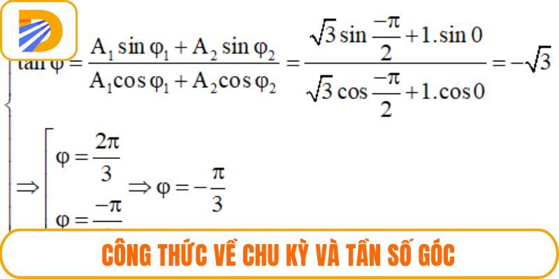 Công thức về chu kỳ và tần số góc