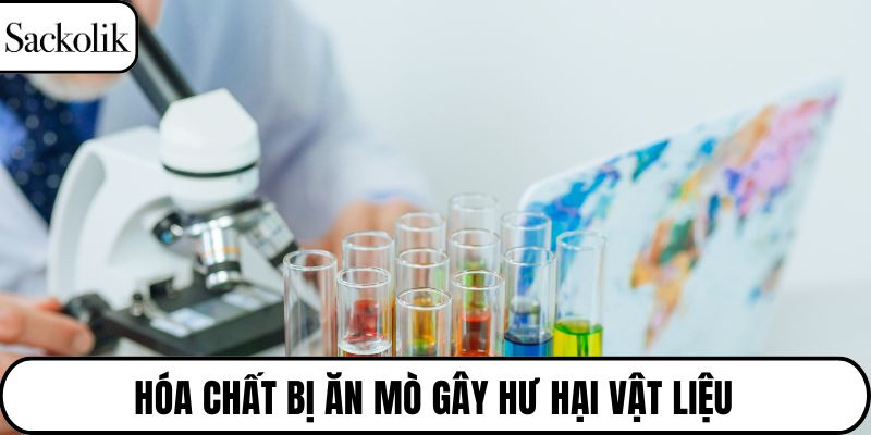 Hóa chất bị ăn mò gây hư hại vật liệu