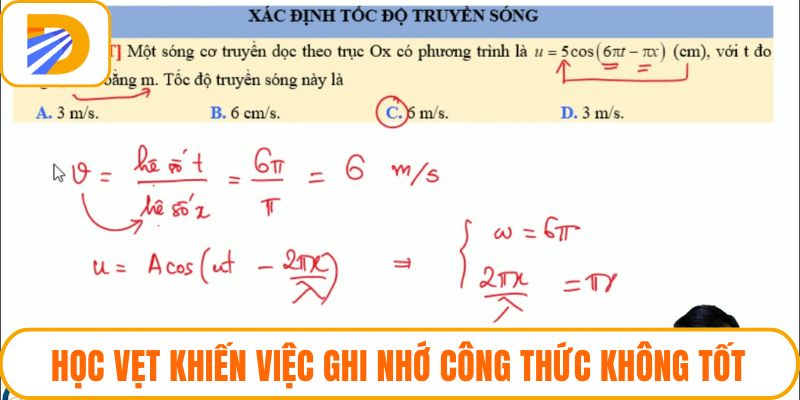 Học vẹt khiến việc ghi nhớ công thức không tốt