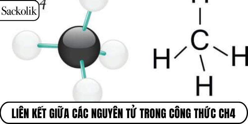 Liên kết giữa các nguyên tử trong công thức CH4
